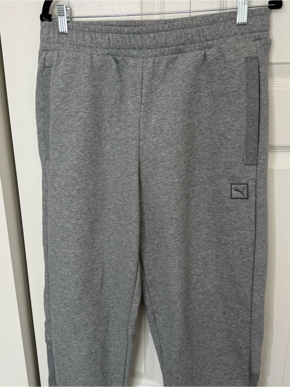 Puma Men’s Fleece Joggers, Gray, Size Large